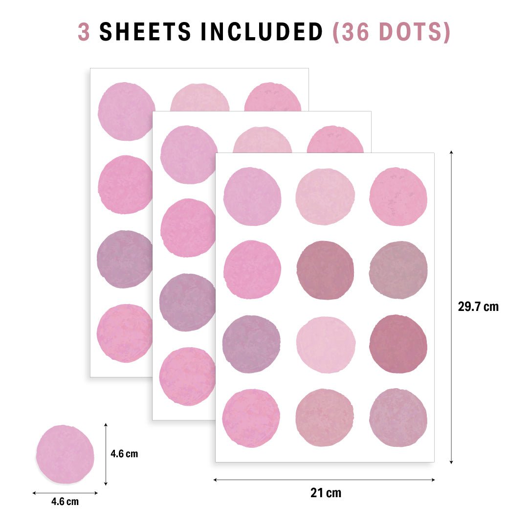 Pink Polka Dots Nursery Wall Stickers - Nursery Stickers