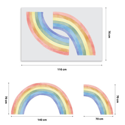 Large Rainbow Nursery Wall Sticker Decal - Nursery Stickers