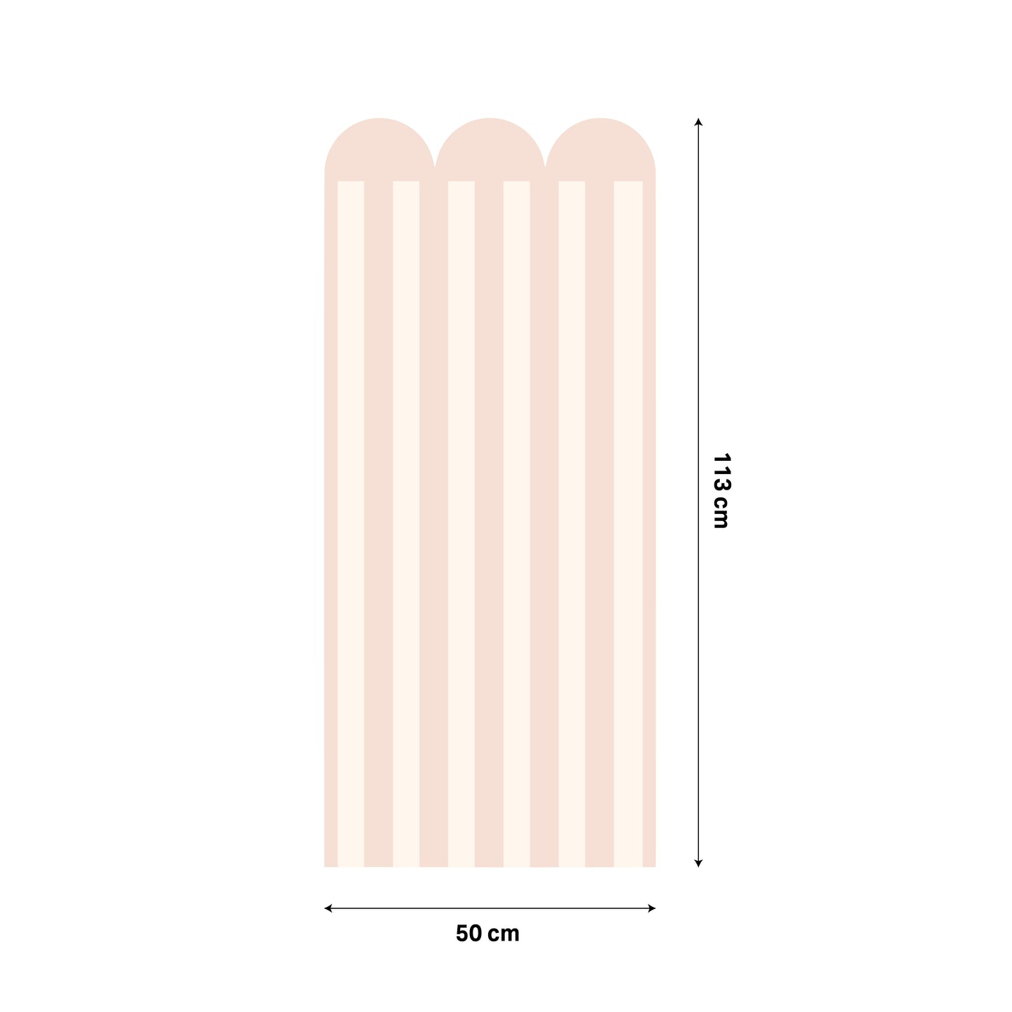 Scallop Stripe Panel Wall Sticker