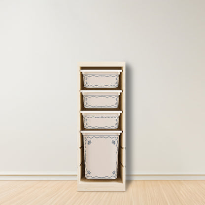Vintage Frame Stickers For Ikea Trofast Drawers (Side Facing Vertical Units)