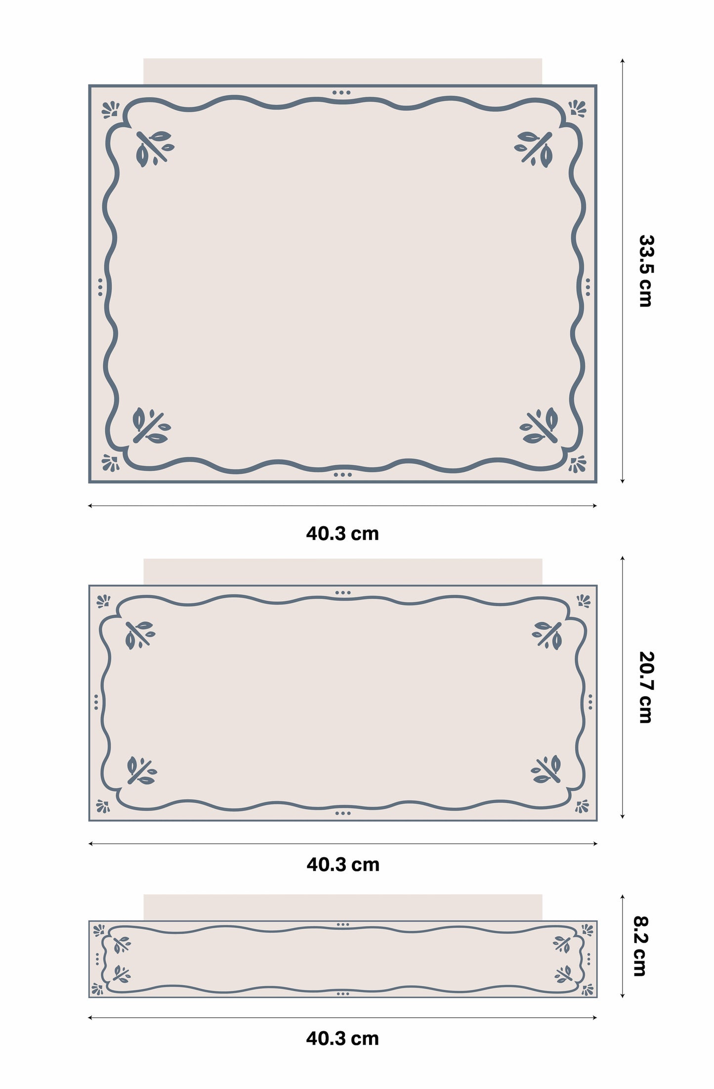 Vintage Frame Stickers For Ikea Trofast Drawers (Side Facing Vertical Units)