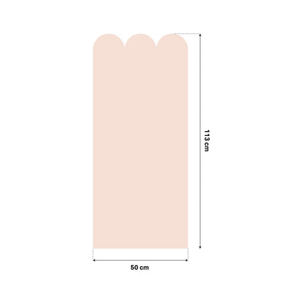 Block Coloured Scalloped Panel Wall Sticker