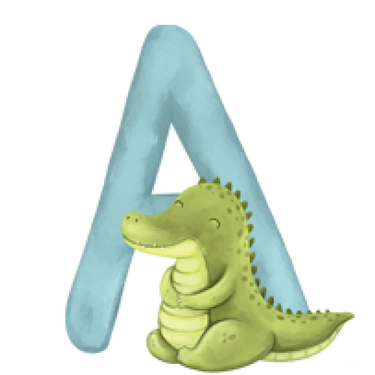 Letter A - Cartoon Animals