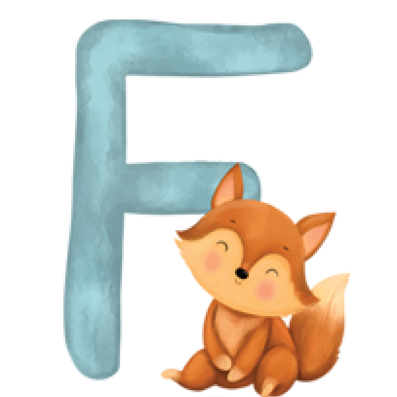 Letter F - Cartoon Animals