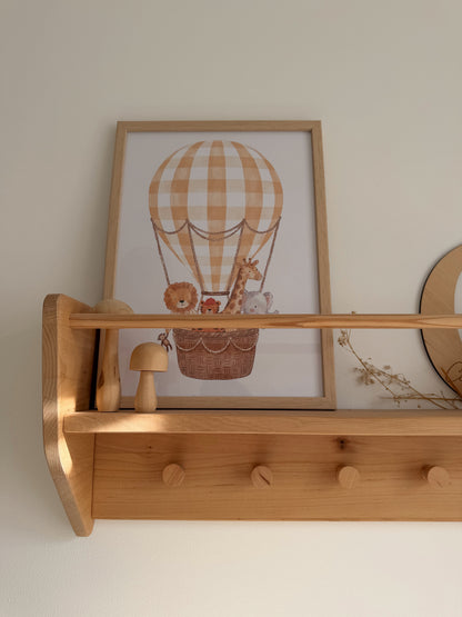 Safari Balloon Nursery Print
