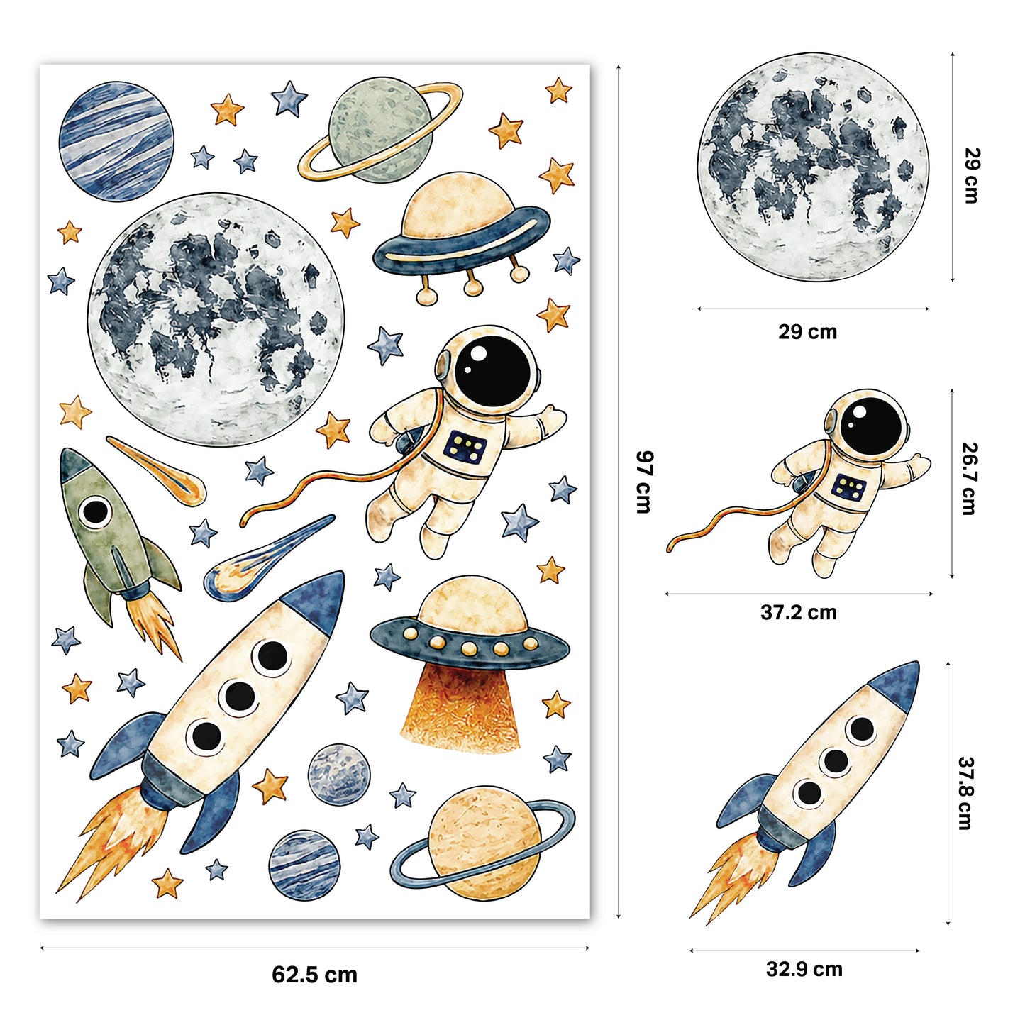 Space Adventure Nursery Wall Stickers