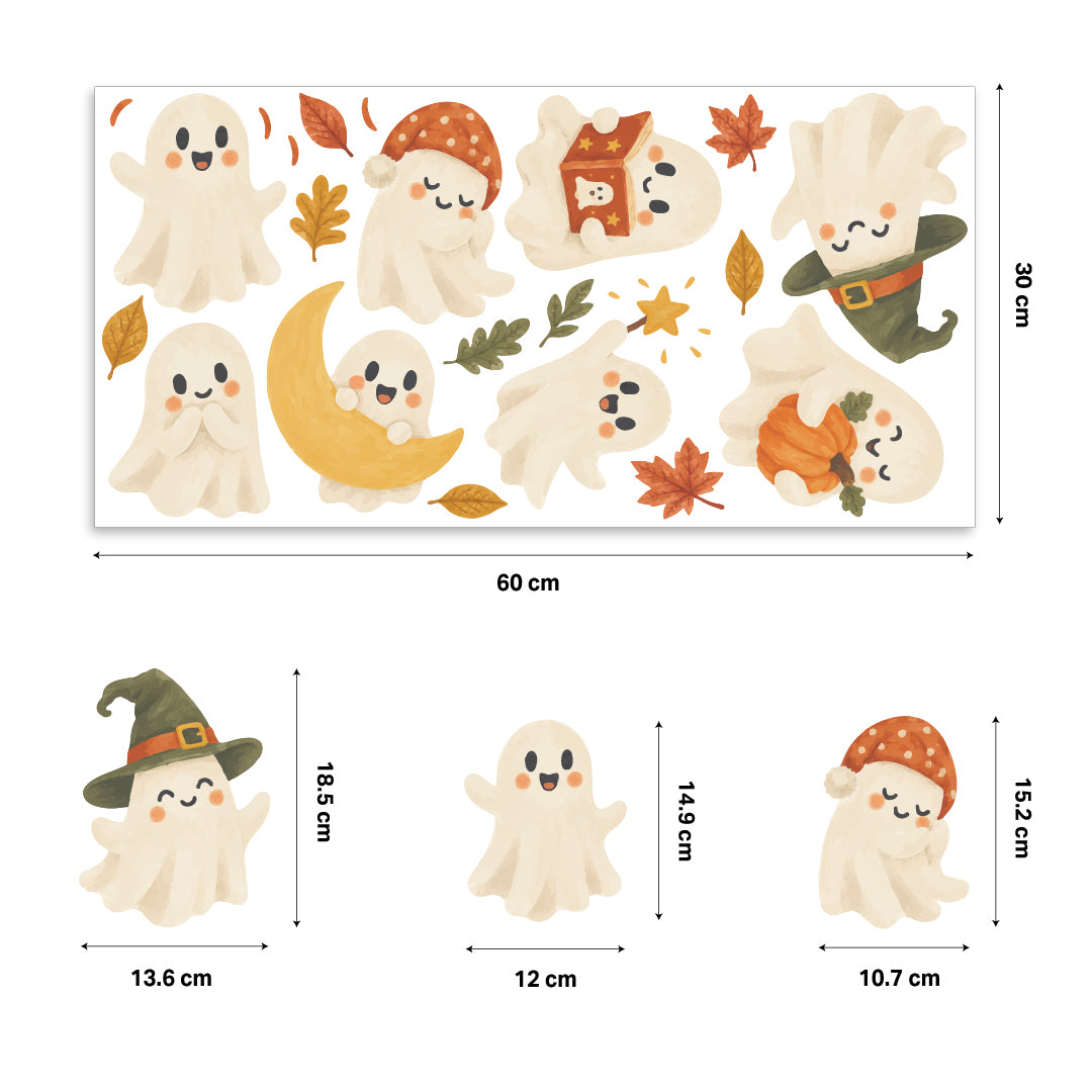 Spooky Cute Ghost Nursery Wall Stickers