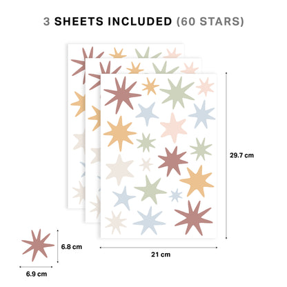 Scandi Starburst Nursery Wall Stickers