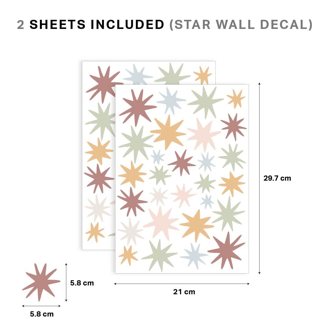 Scandi Starburst Nursery Wall Stickers
