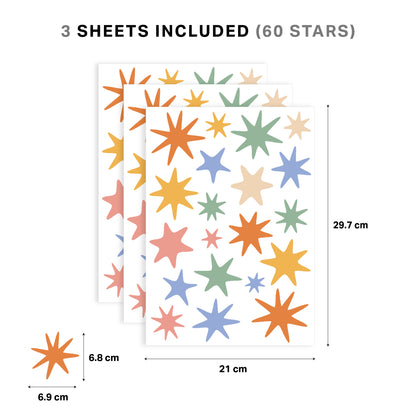 Scandi Starburst Nursery Wall Stickers