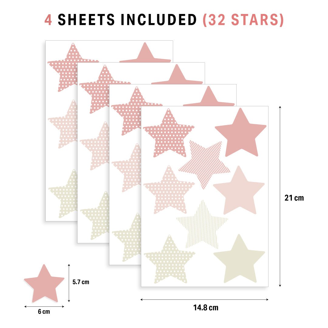 Boho Stars Nursery Wall Stickers - Nursery Stickers