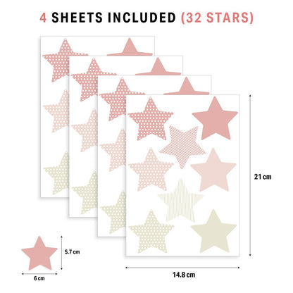 Boho Stars Nursery Wall Stickers - Nursery Stickers