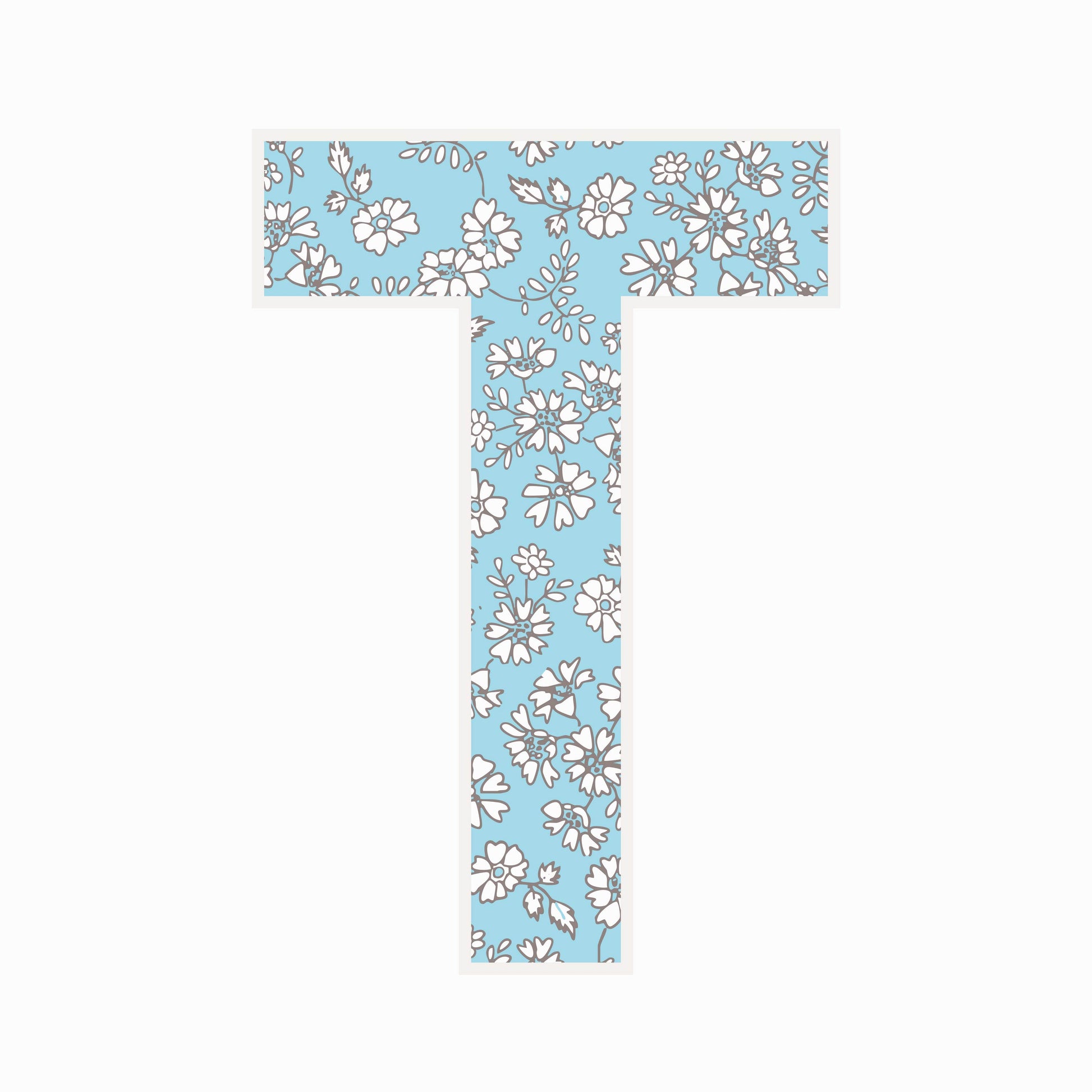 Letter T - Floral - Nursery Stickers