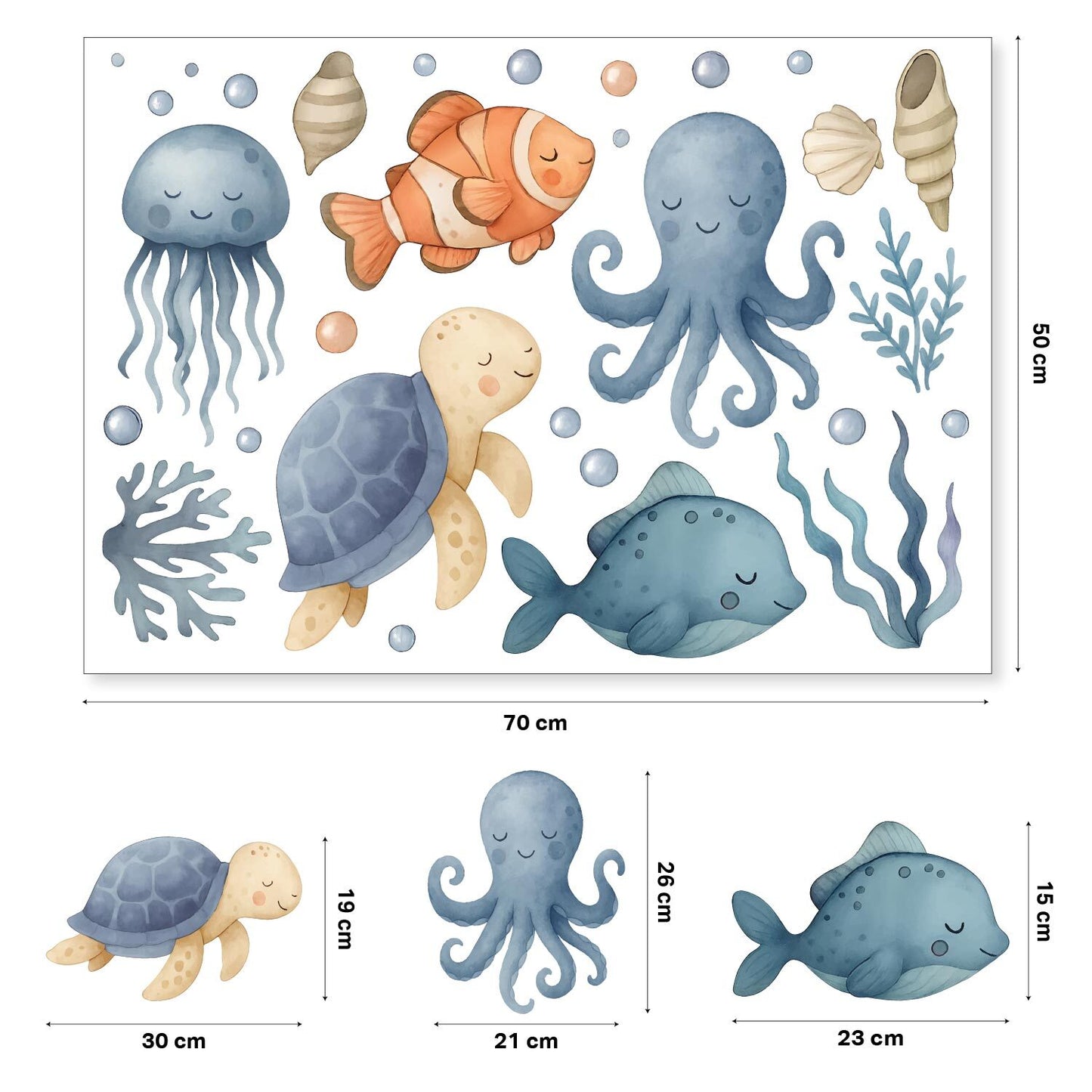 Ocean Life Nursery Wall Stickers