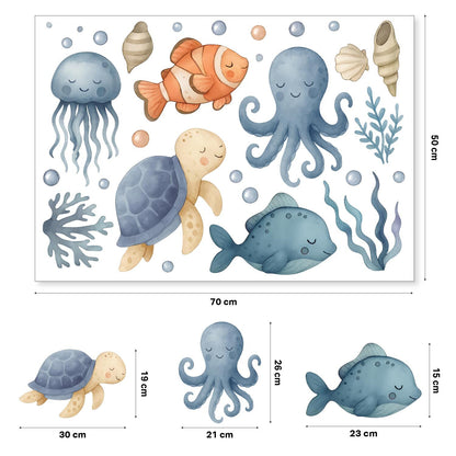 Ocean Life Nursery Wall Stickers