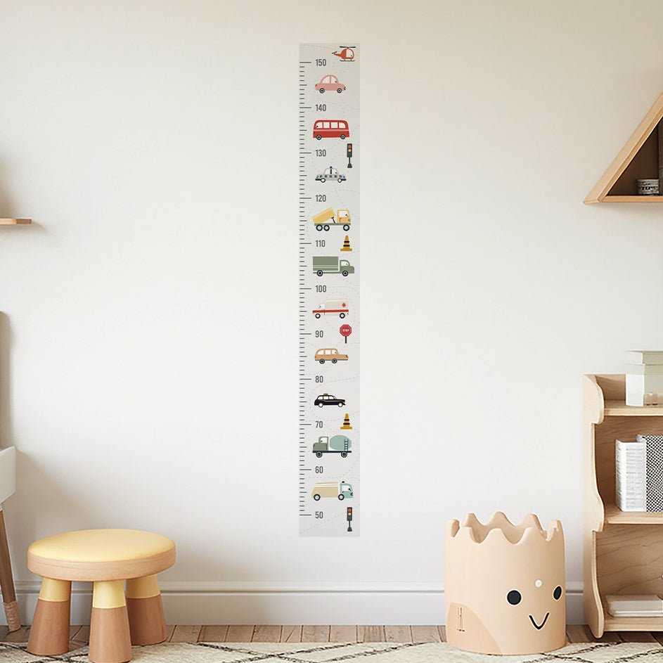 Transport Vehicles Height Chart Nursery Wall Stickers - Nursery Stickers