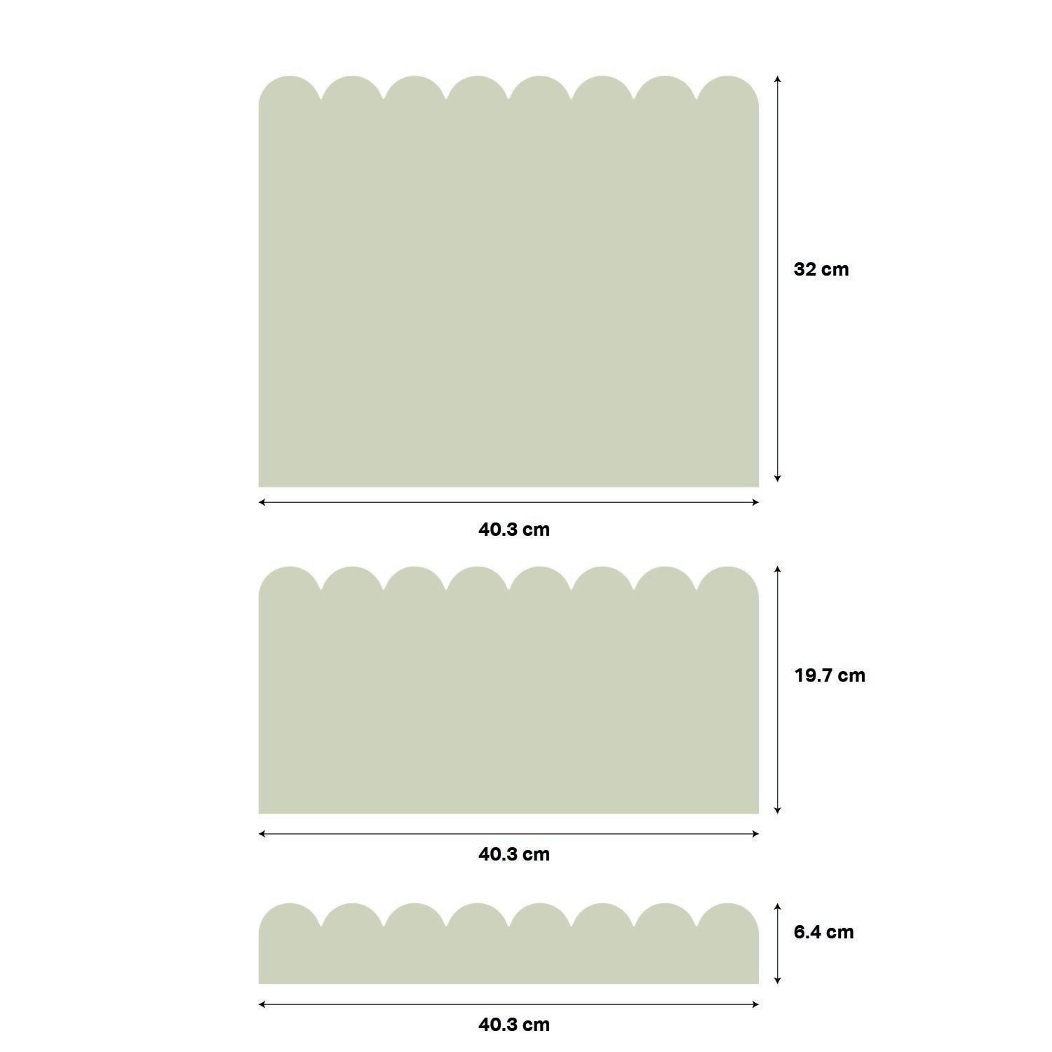 Wavy Scallop Stickers For Ikea Trofast Drawer (Side Facing Vertical Units) - Nursery Stickers
