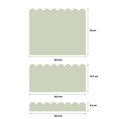 Wavy Scallop Stickers For Ikea Trofast Drawer (Side Facing Vertical Units) - Nursery Stickers