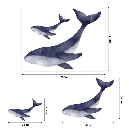 Large Whale Nursery Wall Sticker - Nursery Stickers