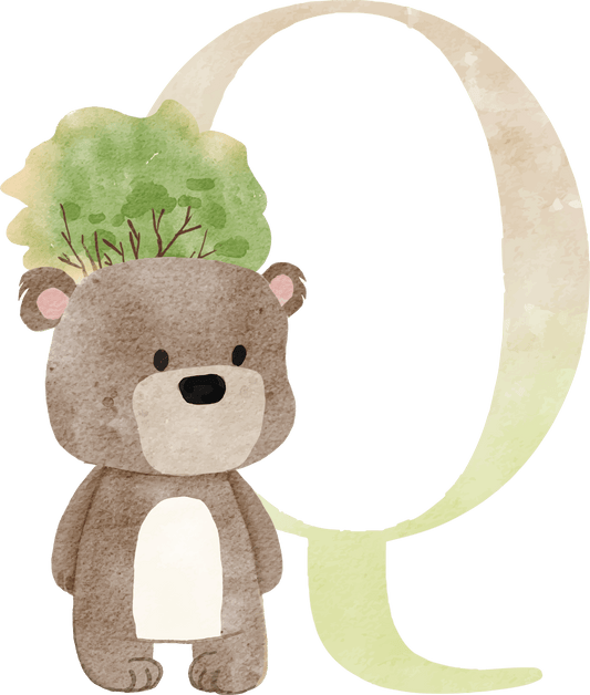 Letter Q - Woodland - Nursery Stickers