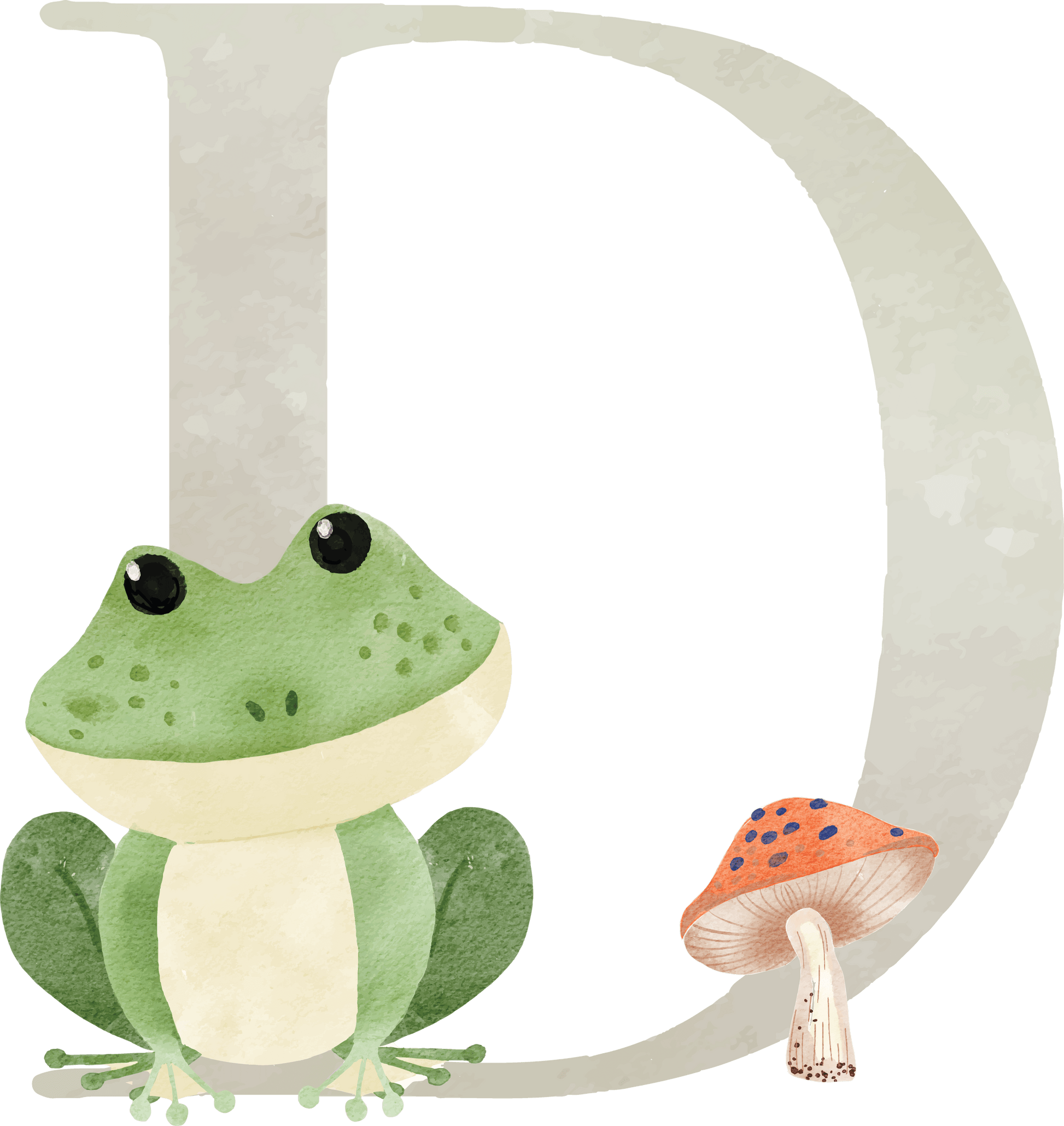 Letter D - Woodland - Nursery Stickers