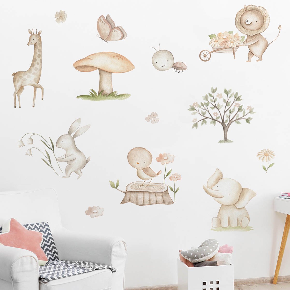 Animals In Nature Nursery Wall Stickers - Nursery Stickers