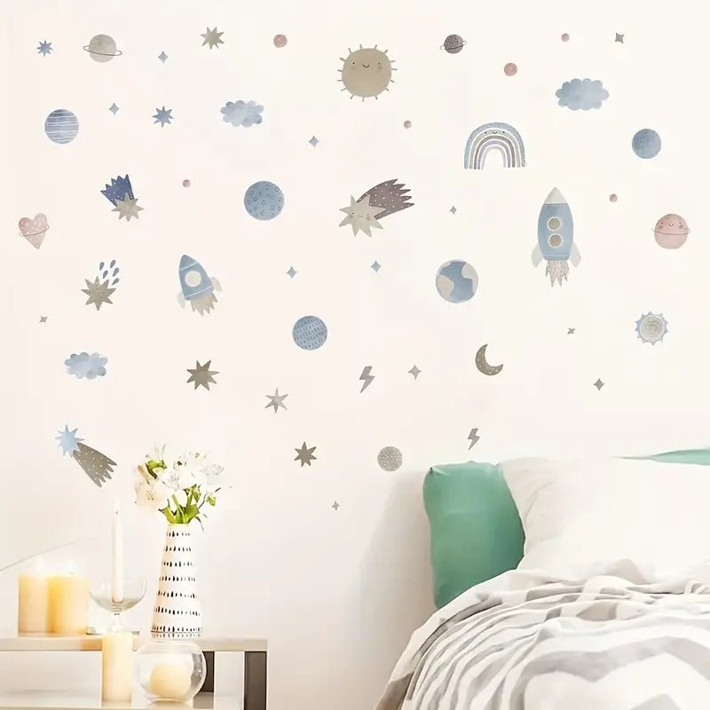 Mini Space Nursery Wall Stickers - Nursery Stickers