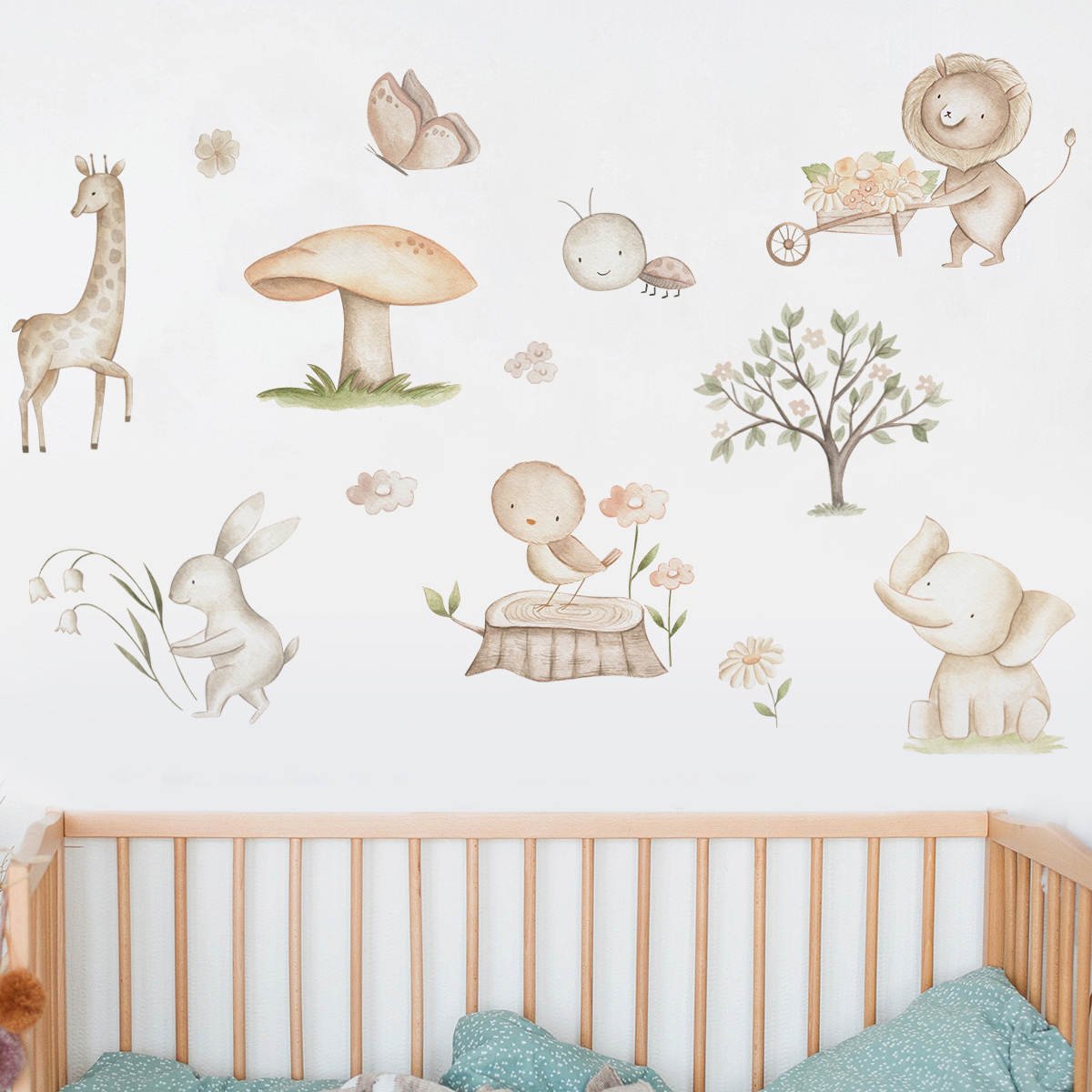 Animals In Nature Nursery Wall Stickers - Nursery Stickers