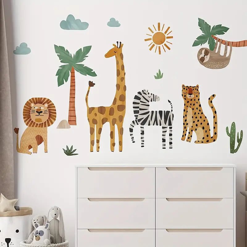 Jungle Animal Friends Nursery Wall Stickers - Nursery Stickers