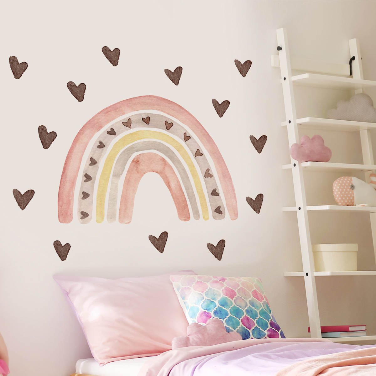 Heart Rainbow Nursery Wall Sticker - Nursery Stickers