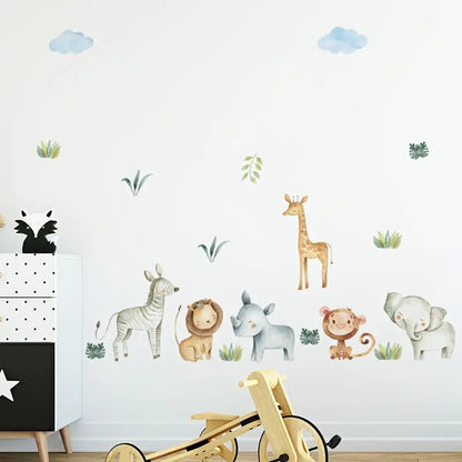 Animals At The Zoo Nursery Wall Stickers - Nursery Stickers