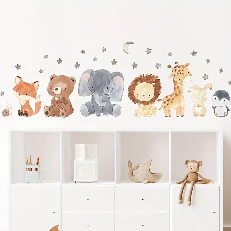 Animal & Stars Nursery Wall Stickers - Nursery Stickers