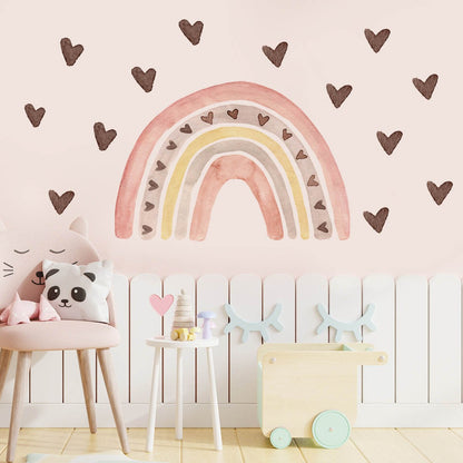 Heart Rainbow Nursery Wall Sticker - Nursery Stickers