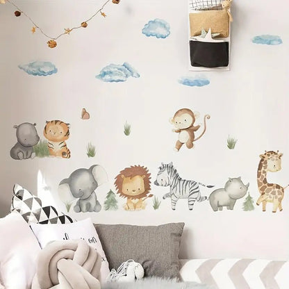 Playful Animals Nursery Wall Stickers - Nursery Stickers