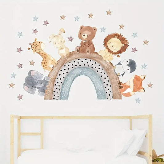 Animal Rainbow Nursery Wall Sticker - Nursery Stickers