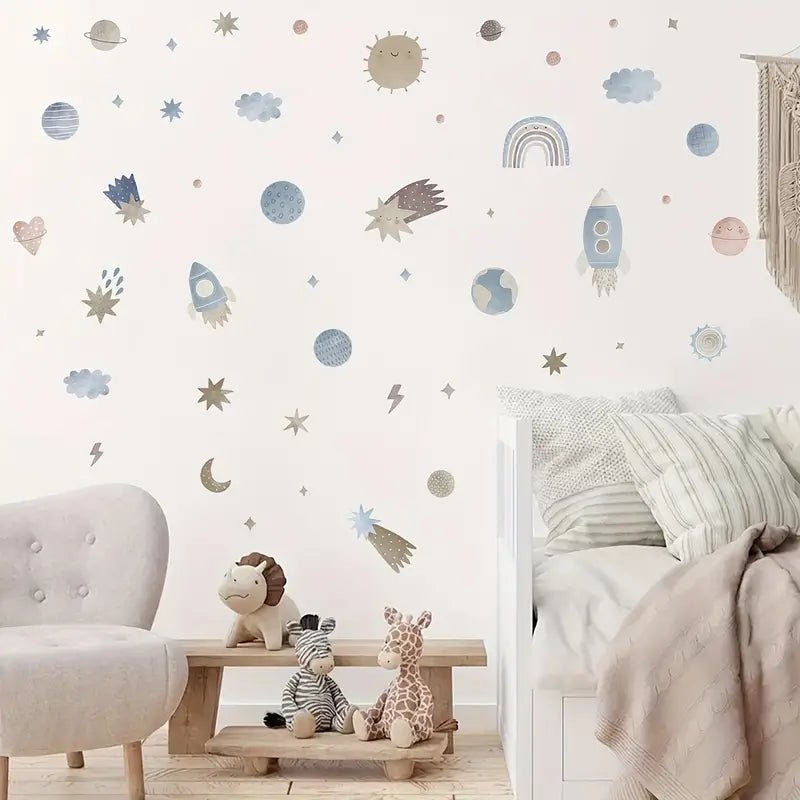 Mini Space Nursery Wall Stickers - Nursery Stickers