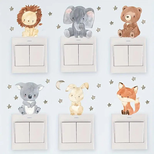 Animal Light Switch Wall Sticker - Nursery Stickers