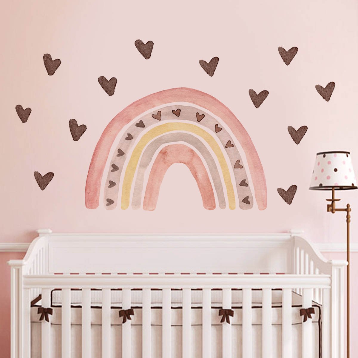 Heart Rainbow Nursery Wall Sticker - Nursery Stickers