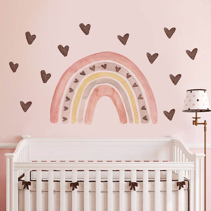 Heart Rainbow Nursery Wall Sticker - Nursery Stickers