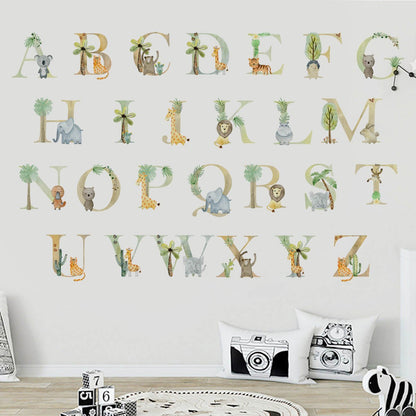 Safari Alphabet Personalised Names Nursery Wall Stickers - Nursery Stickers