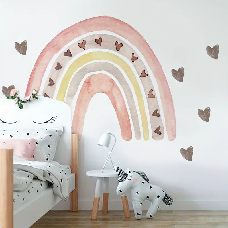 Heart Rainbow Nursery Wall Sticker - Nursery Stickers