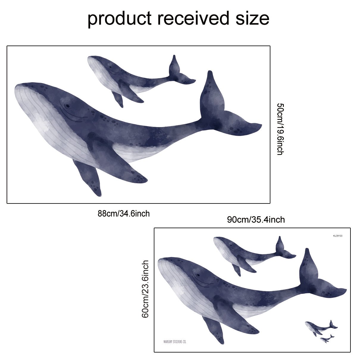 Large Whale Nursery Wall Sticker - Nursery Stickers