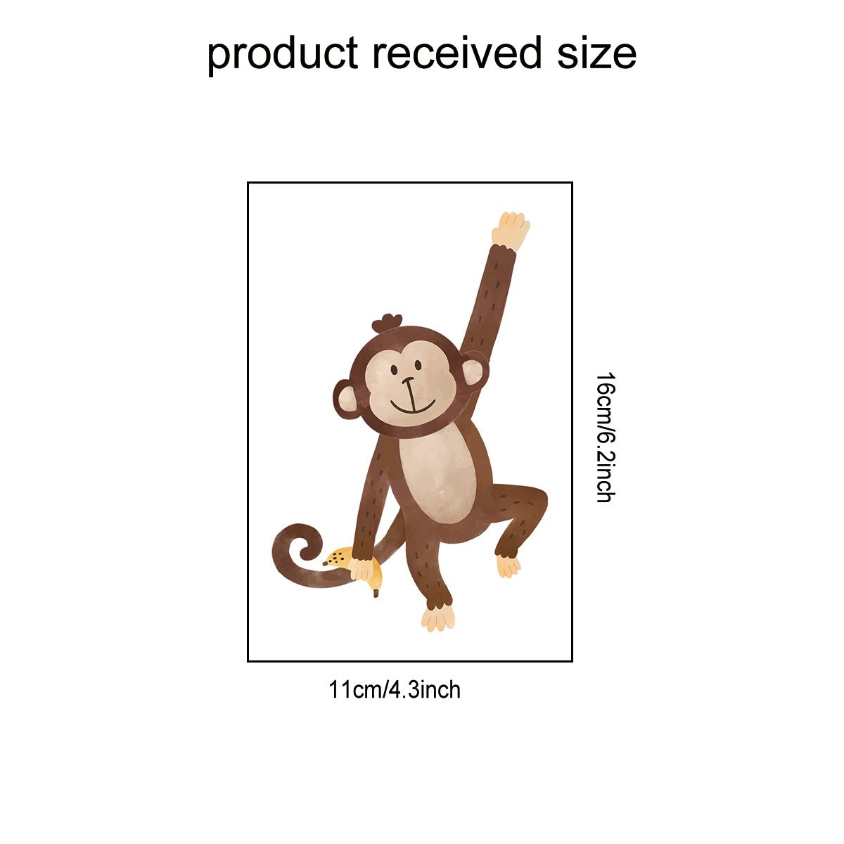 Hanging Monkey Light Switch Wall Sticker - Nursery Stickers