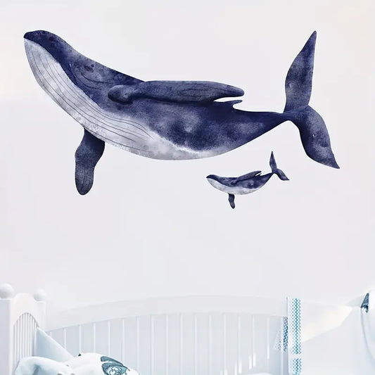 Large Whale Nursery Wall Sticker