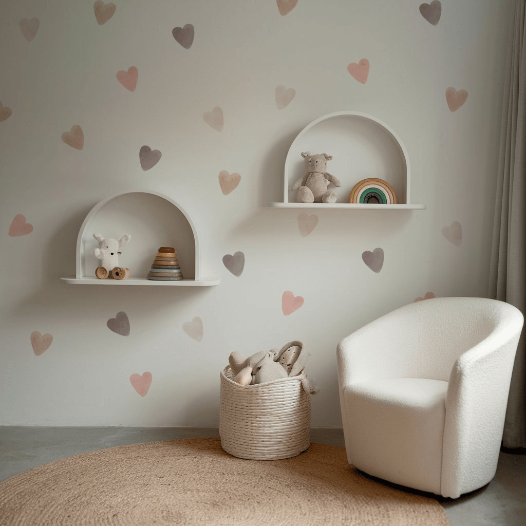 Boho Heart Nursery Wall Stickers - Nursery Stickers