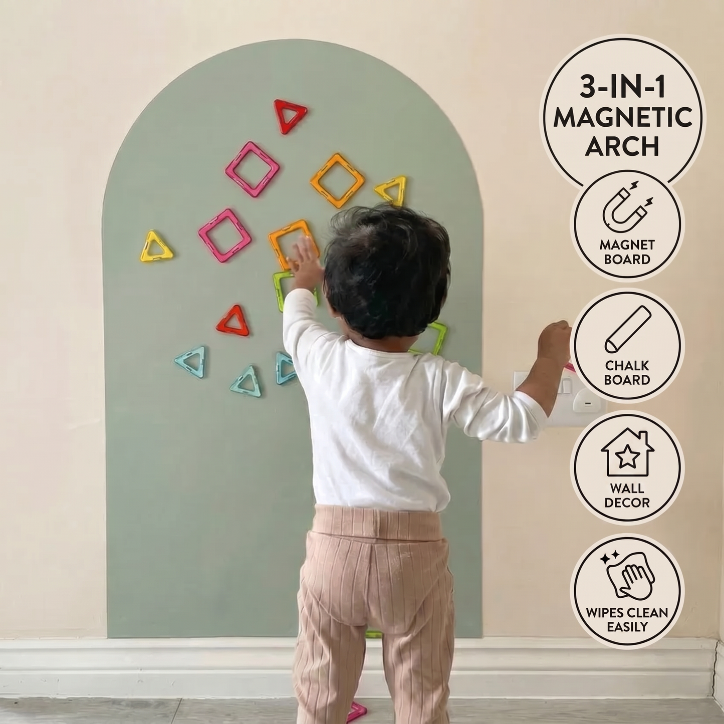 Removable Magnetic Arch Chalk Board Wall Sticker