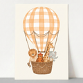 Safari Balloon Nursery Print