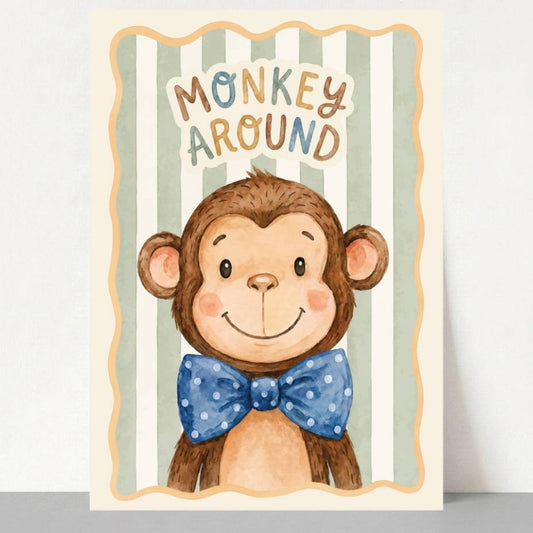 Monkey Around Nursery Print