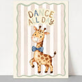 Dance All Day Giraffe Nursery Print