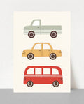 Vintage Vehicles Nursery Print